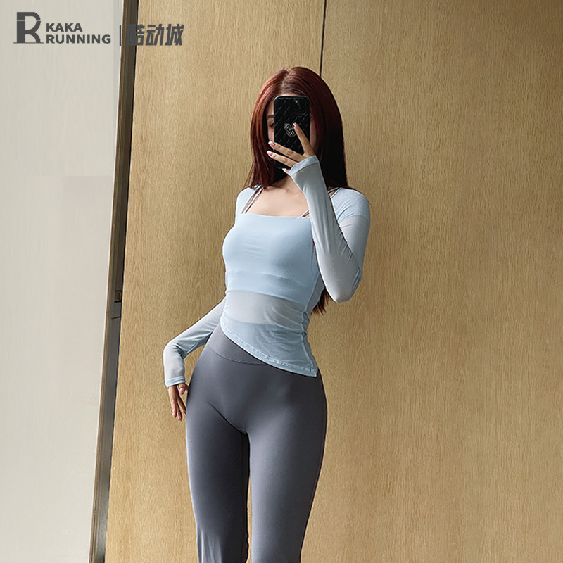 奔跑吧卡卡拼纱运动上衣