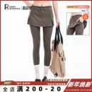 高腰保暖长裤 奔跑吧卡卡薄绒加绒瑜伽裙裤 运动紧身秋冬外穿健身裤