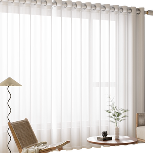 幻影纱百叶纱窗帘纱帘透光不透人客厅飘窗阳台白色窗纱2023新款