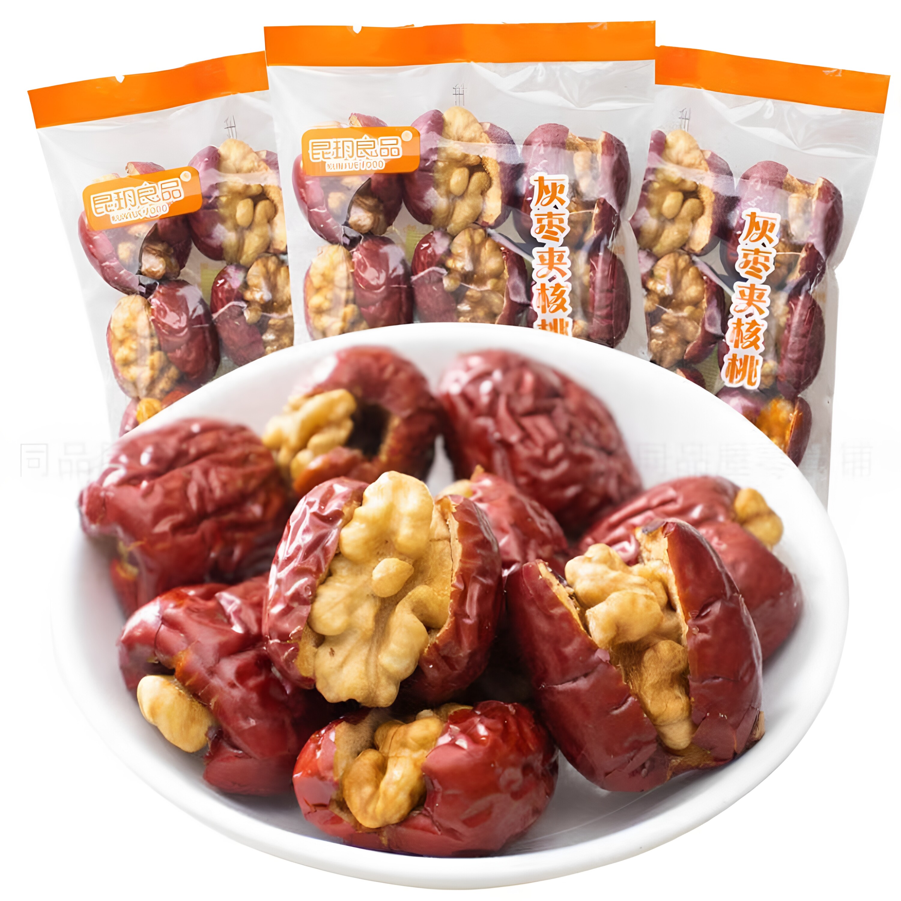昆玥良品灰枣夹核桃小包装美味休闲零食散装称重小吃红枣核桃仁
