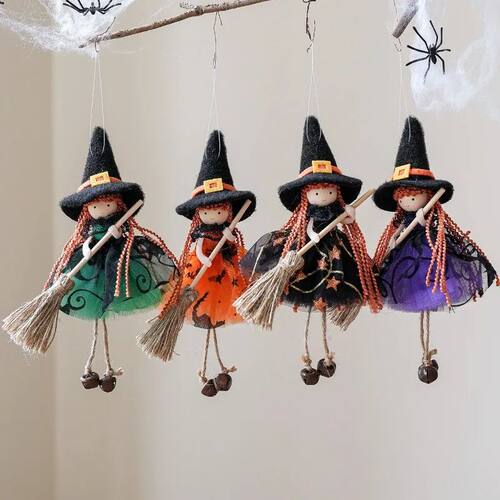 Cute Halloween Witch Pendant Halloween Decoration Home Decor