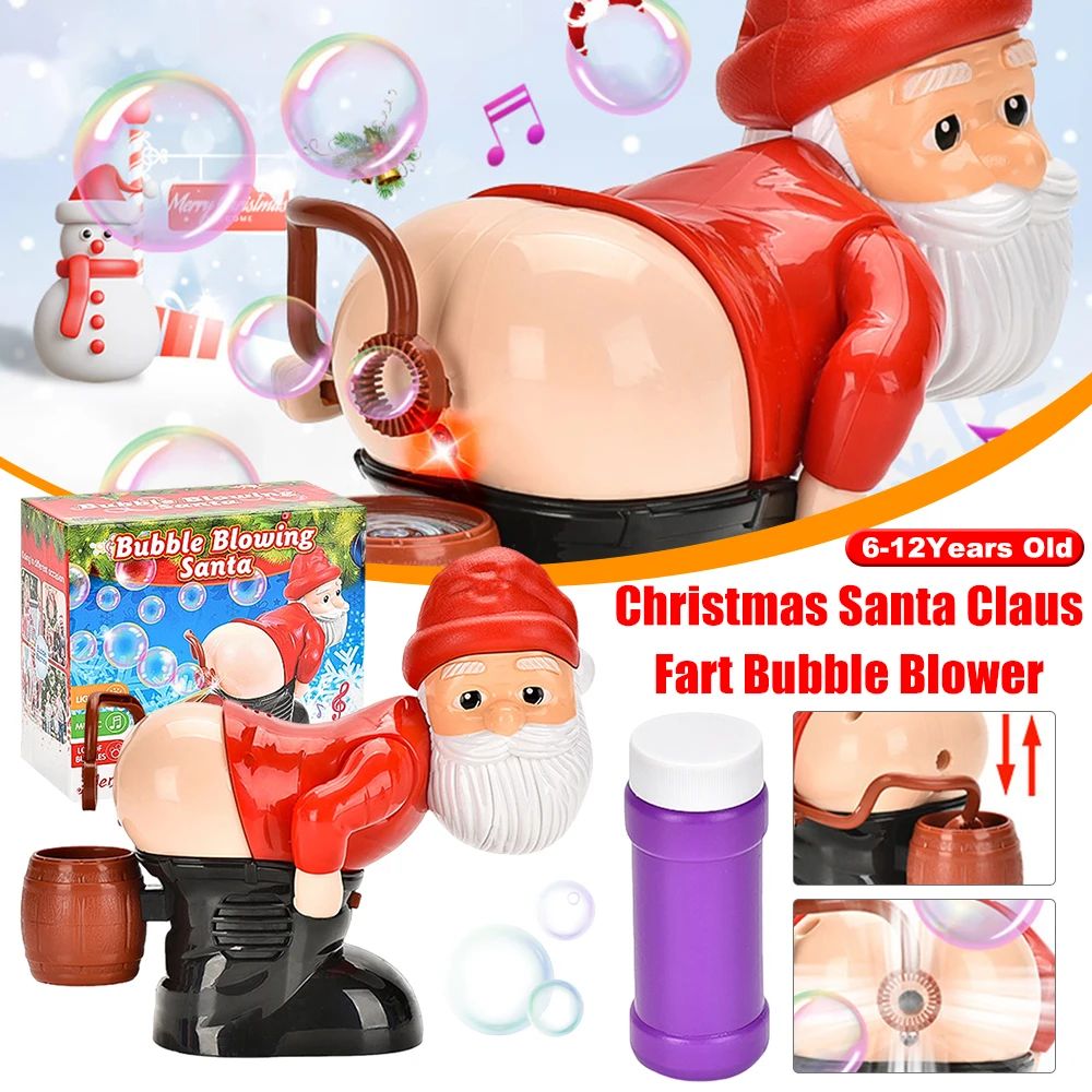 Christmas Santa Claus Bubble Blower with Music And Light Far