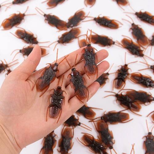 10-100Pcs Artificial Cockroach Realistic Fake Roach Insects