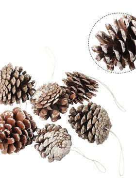 6pc/set Small Pine Cones Christmas Tree Pendant 5CM Original