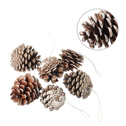 6pc/set Small Pine Cones Christmas Tree Pendant 5CM Original