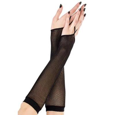 Black New Women Long Fishnet Gloves Summer Mesh Hollow Sunsc