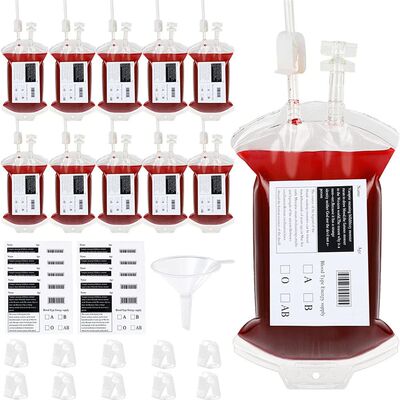 10pcs 400ml Big Halloween Blood Bags Vampire Fake Blood Bags