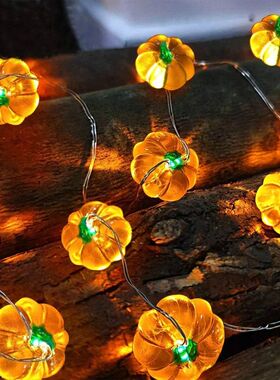 Pumpkin LED String Lights Portable 1M 10 Led Garland Happy H