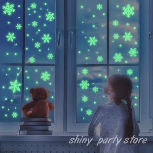 New Christmas Luminous Snowflake Decoration Snowflake Sticke