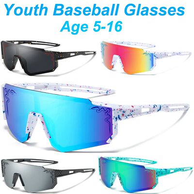 Age 5-16 Youth Baseball Sunglasses Sport Kids Teen Cycling G