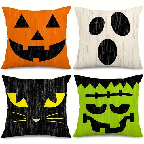 1Pc Halloween decorative cushion cover Halloween funny expre