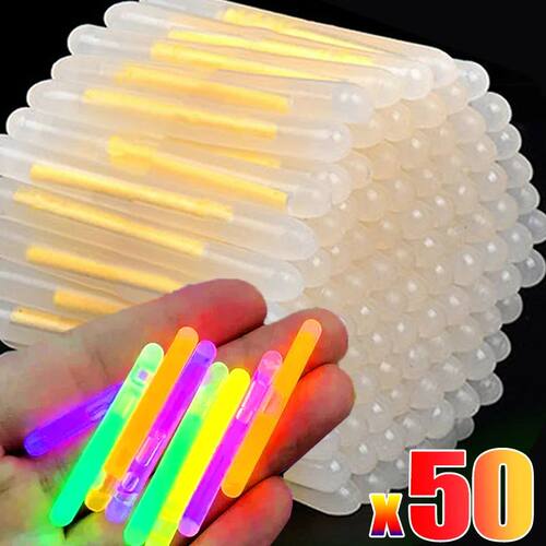50/10Pcs Glowing Sticks Bright Colorful Light Chemical Fluor