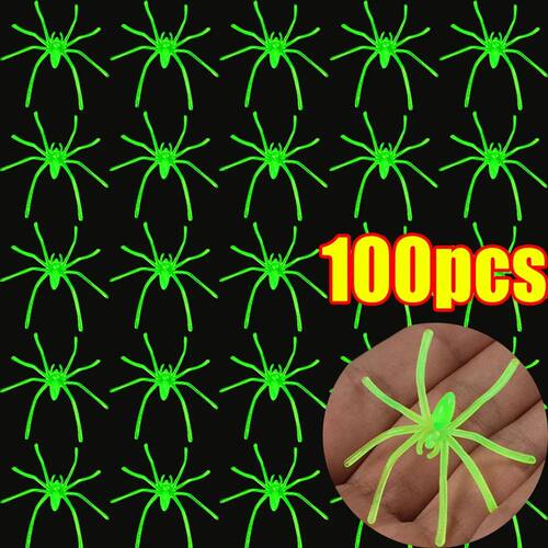 Luminous Spiders Halloween Fake Spider GlowInThe Dark Plasti