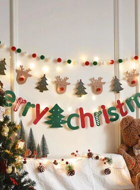 Christmas Banner Decoration Wall Hanging Pendants Christmas