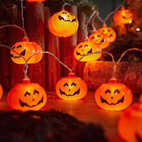 3 6M Pumpkin Horror Eyeballs LED String Lights Portable USB