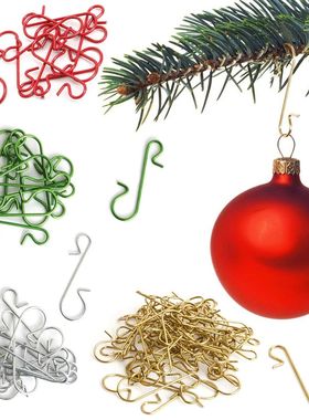 50pcs Christmas Ornament Metal S-Shaped Hooks Holders Christ
