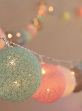 10/20/30 LEDs String Lights Cotton Thread Balls Home Decorat