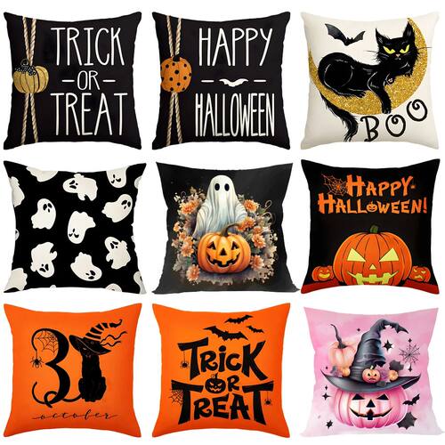 Halloween Pumpkin Ghost Pillowcase Happy Halloween Party Dec