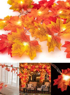 1.5M 10Led Christmas Maple Leaf Led Light String Autumn Leav