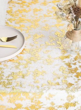 Gold/Silver Glitter Metallic Gold Thin Table Runners Sequin