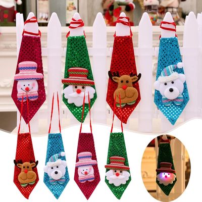 Party Favors Luminous Christmas Tie Light Sequined Gift For