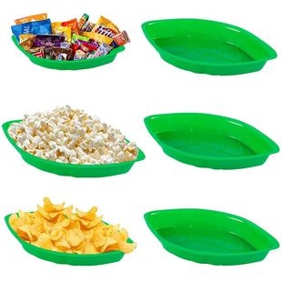 6pcs Palm Leaf Shape Food Reusable Snack Tray Cookies Chips