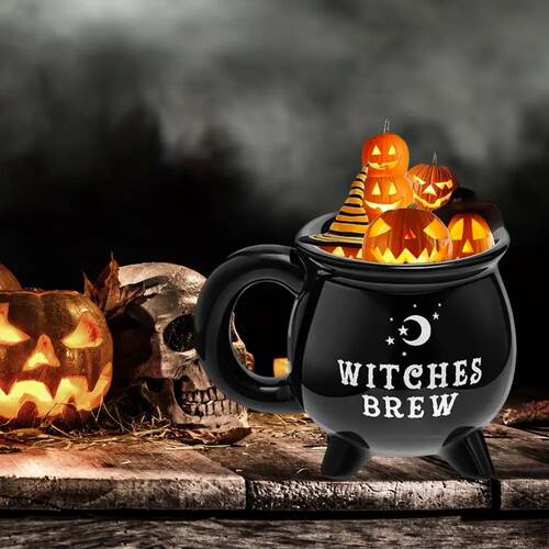 Personalized Witch Cauldron Mug Halloween Coffee Cup Unique