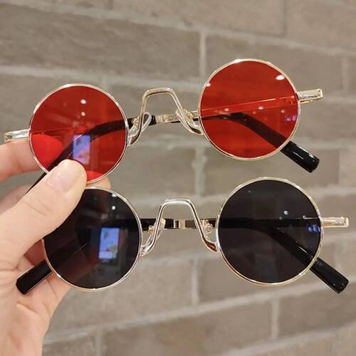 Vintage Small Round Sunglasses for Women Men Circle Retro Sh