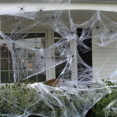 Super Stretchy Cobweb Artificial Spider Web Halloween Decora