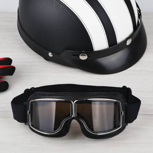 Retro Helmet Goggles For Motorcycle Universal Motocross Glas