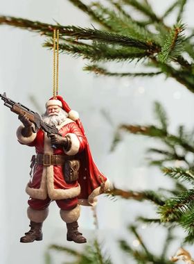 Cool And Imposing Santa Acrylic Material 2D Santa Cool Penda