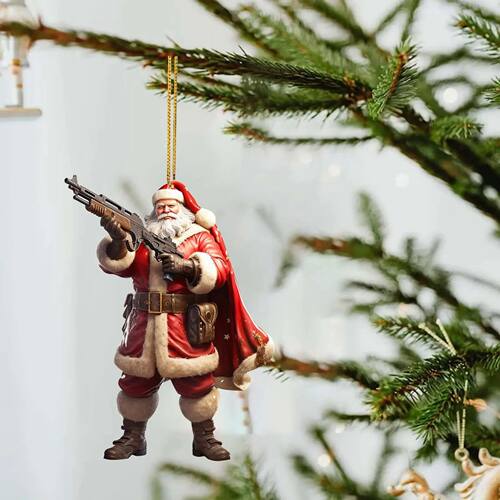 Cool And Imposing Santa Acrylic Material 2D Santa Cool Penda
