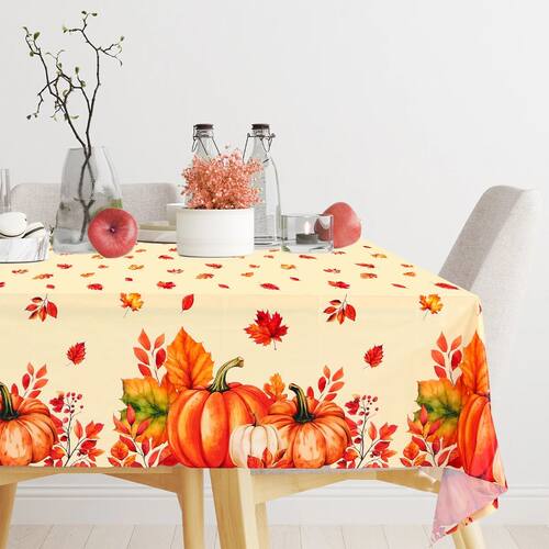 Thanksgiving Day Pumpkin Tablecloth Decoration For Home Dinn