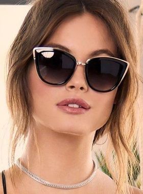 Fashion Cat Eye Sunglasses Woman Designer Vintage Trend Sun