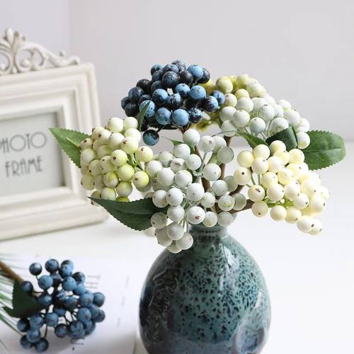 Mini Artificial Berries Flower Christmas Fruit Fake Berry Fo