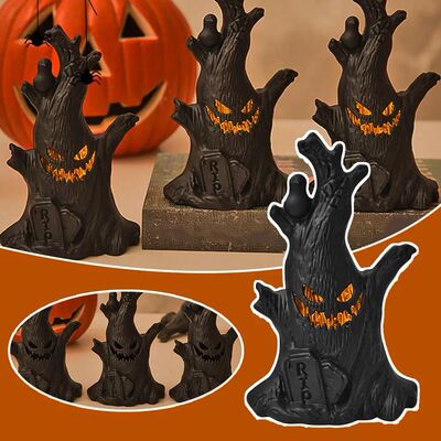 Halloween Ghost Tree LED Glow Ghost Lights Horrific Props At