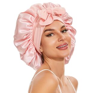 Big Nightcap Stretch Bandana Beauty Hair Care Hat Ribbon Bow
