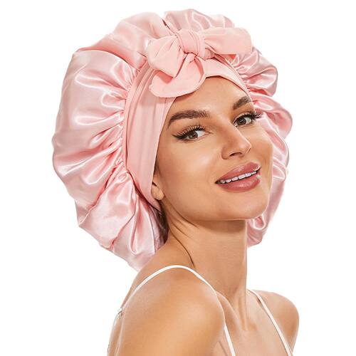 Big Nightcap Stretch Bandana Beauty Hair Care Hat Ribbon Bow