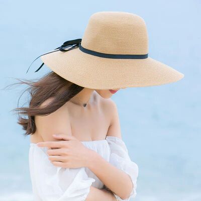 1Pc Hat for Women Fresh Summer Straw Hat Sun Protection Kore