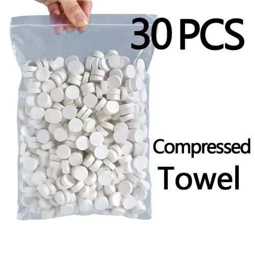 30PCS Portable Compressed Towel Disposable Facial Cleaning S
