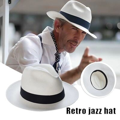 Classic Panama Hat for Women Men Vintage Fashionable Hat wit