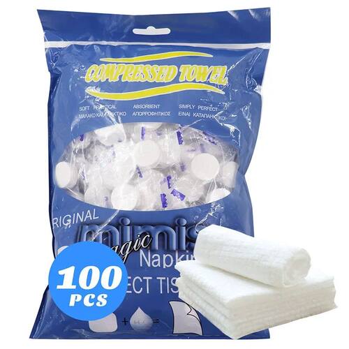 100Pcs Mini Compressed Towel Disposable Face Compressed Towe