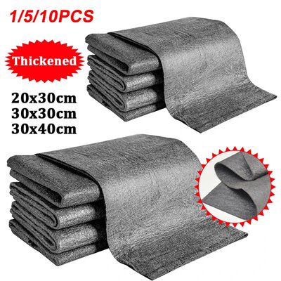 1/5/10Pcs Thickened Magic Cleaning Glass Cloth Reusable Micr