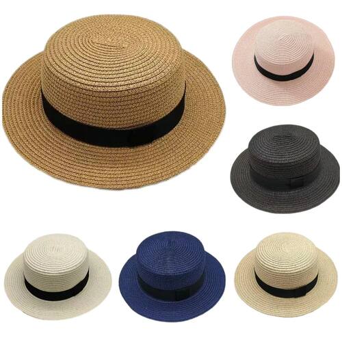 Korean Summer Men's and Women's Top Hats Straw Hats Sunshade