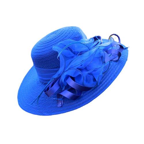 Spring Summer Mesh Sun Hat Organza Flower Temperament Weddin