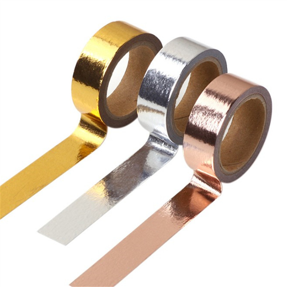 15mm*10m Japanese Kawaii DIY Scrapbooking Tools Gold Foil