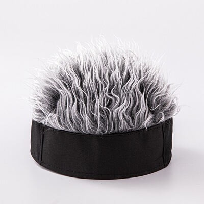 Funny Hat Simulation Wig Short Hair Hat Men's Retro Hip-hop