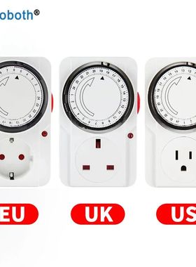 24 Hour Cycle EU AU US Timer Plug Socket Outlet Electrical M