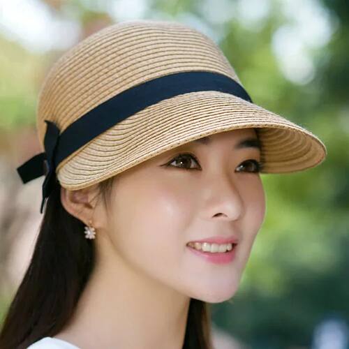 Fashionable Straw Hat for Women Sunhat for Summe Sombrero Ca