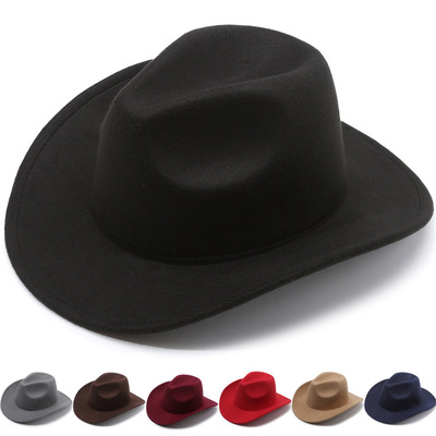 Spring And Summer Monsoon Woolen Cloth Cowboy Hat Men And Wo